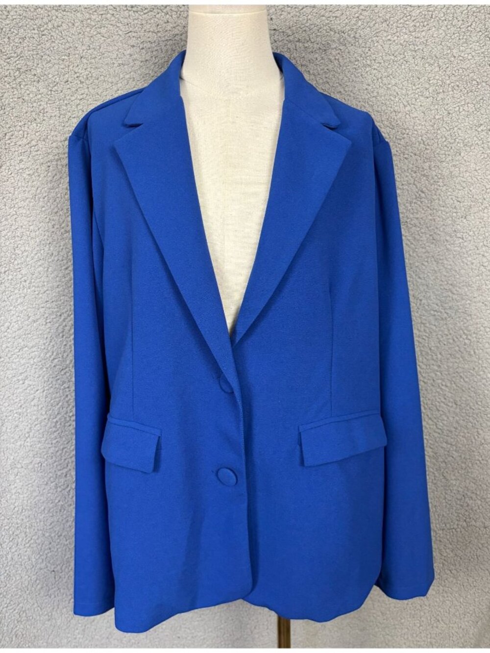 Mint Limit Womens Royal Blue Single-Breasted Blazer Jacket With Pockets 2XL NWTs